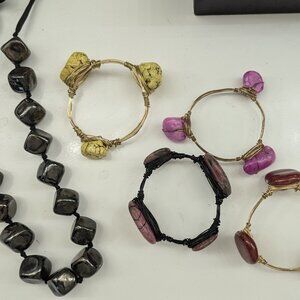 Bundle is wire colorful bracelet and necklace